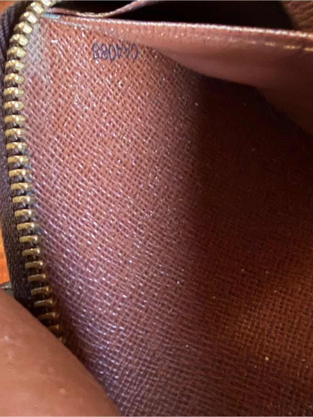Louis Vuitton Monogram Zip Around Wallet in Brown and Tan